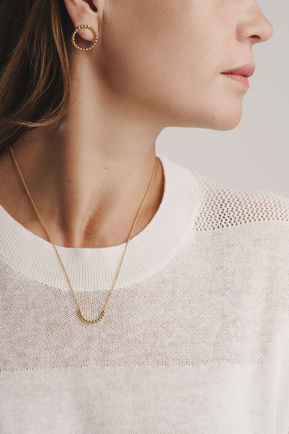 Half Round bubbles necklace