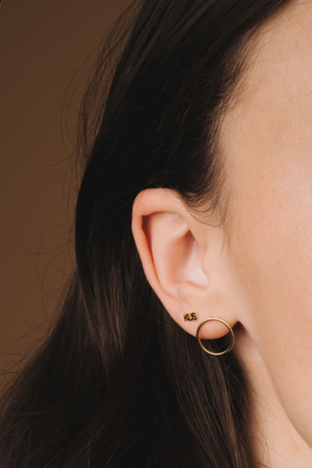 Large circle earrings