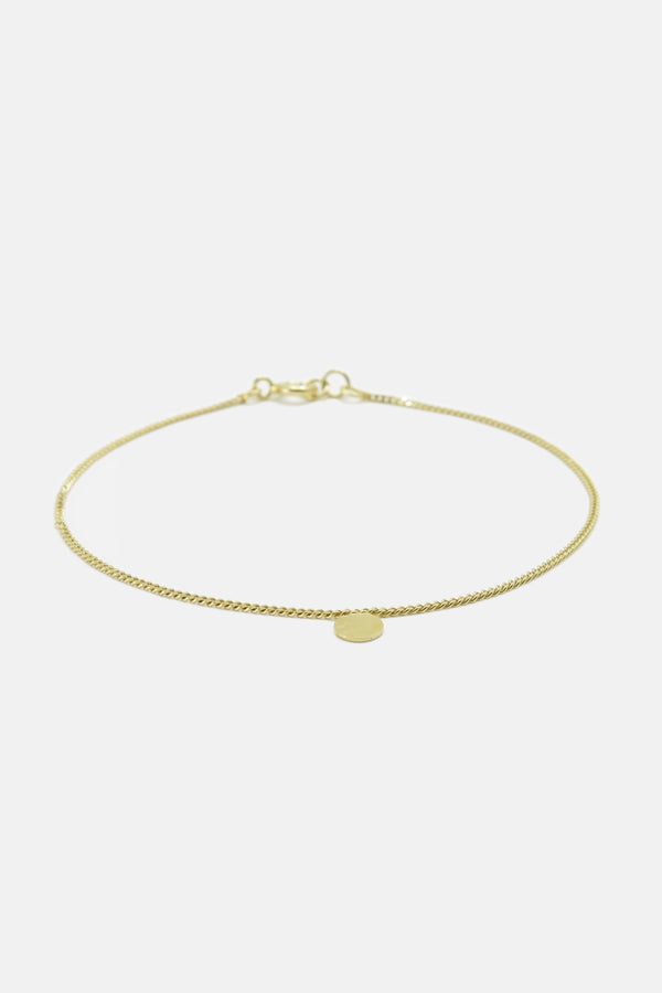 Bracelet with hammered disc