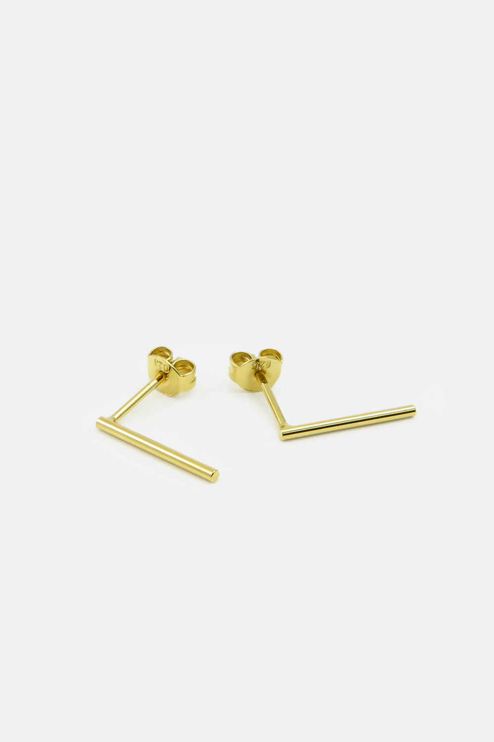 Long round stripe earrings