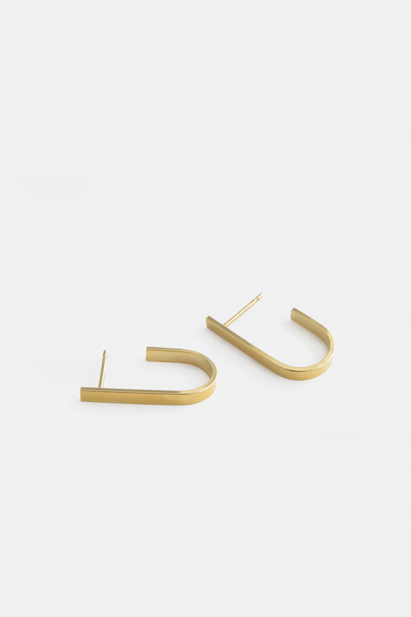 large u-shape band earrings
