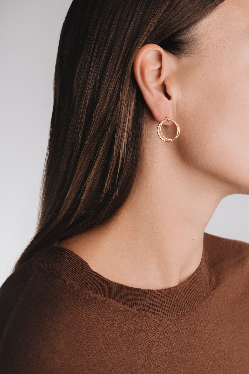 Triple circle earrings
