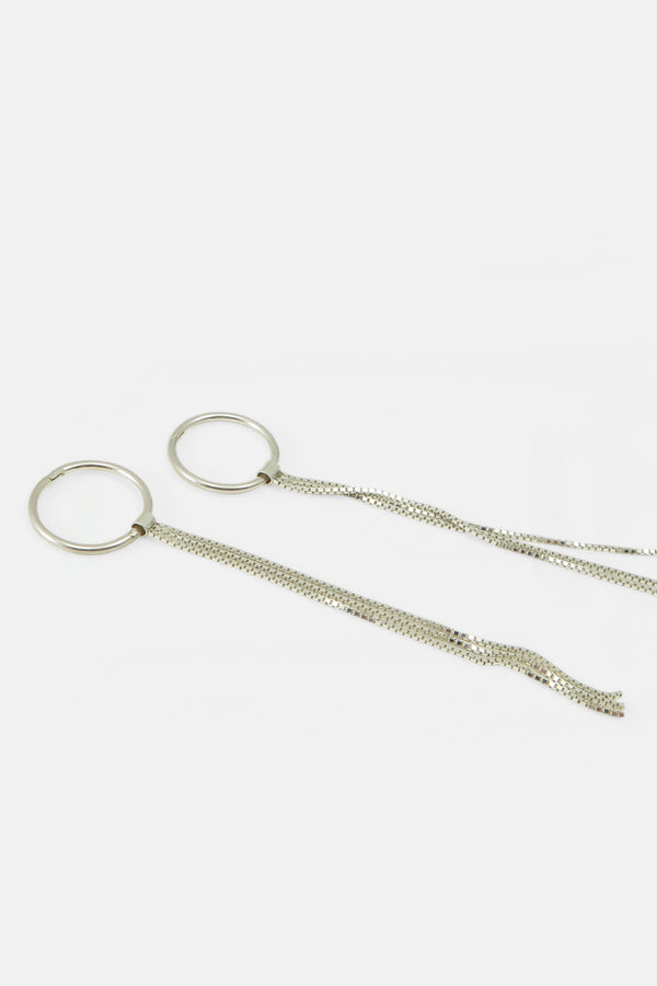 Hoop earrings with fringes