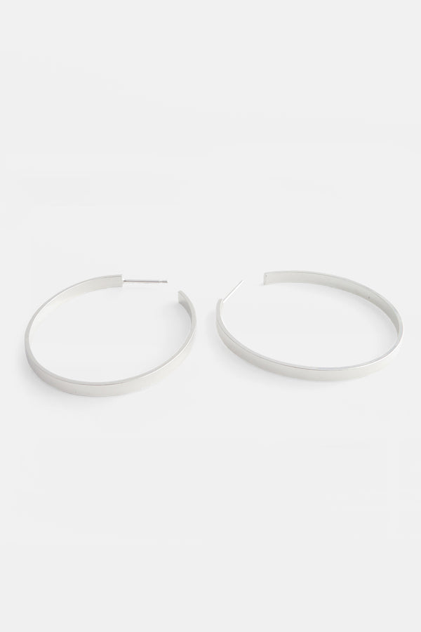 Earrings oval hoop shine