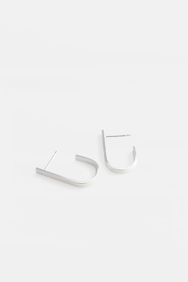 large u-shape band earrings